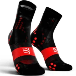 Calcetines ProRacing V3 Ultra Light Bike Compressport Negro Rojo