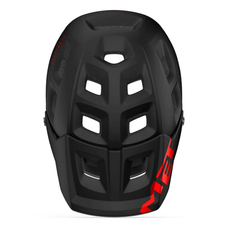 Casco Met Terranova Negro Rojo Mate 5 Casco Met Terranova Negro Rojo Mate - Imagen 3