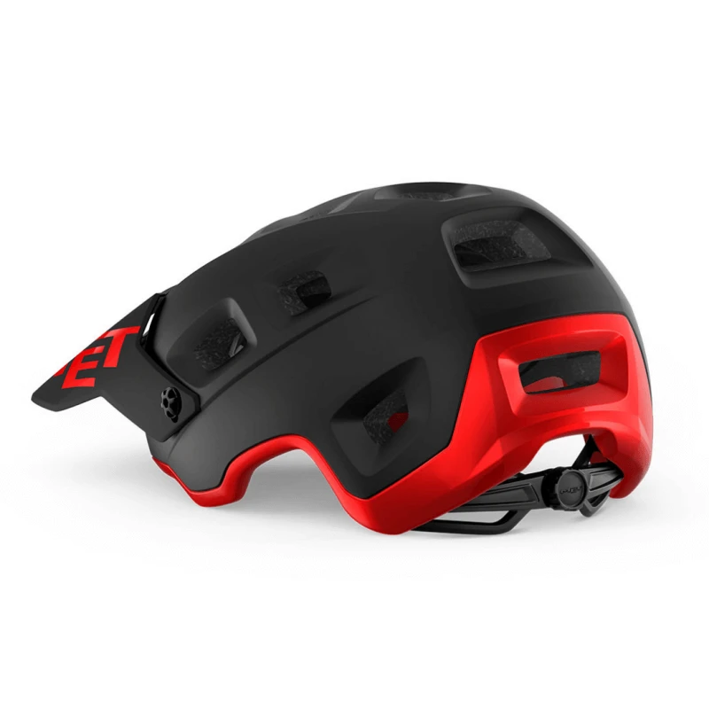 Casco Met Terranova Negro Rojo Mate 6 Casco Met Terranova Negro Rojo Mate - Imagen 4