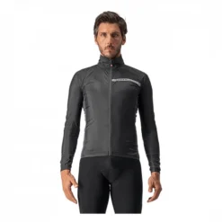 Chaqueta Cortavientos Castelli Squadra Stretch Negro Claro