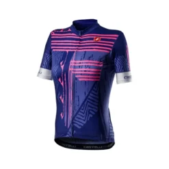 Maillot Castelli Astratta Azul Rosa Mujer