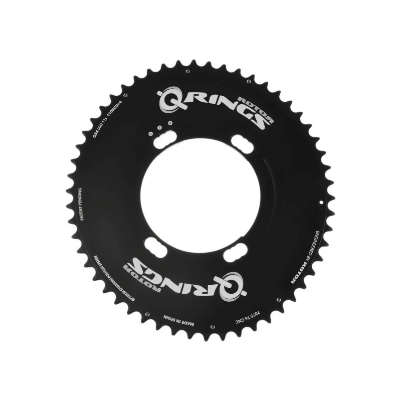 Plato Ovalado Rotor Q-Ring Aero Exterior Negro 5 Plato Ovalado Rotor Q-Ring Aero Exterior Negro - Imagen 3
