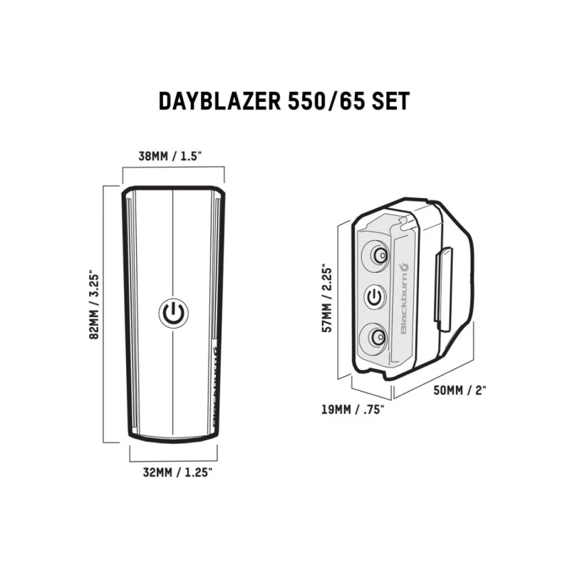 Set De Luces Blackburn Dayblazer 550 Delantera 65 Rear 5 Set De Luces Blackburn Dayblazer 550 Delantera 65 Rear - Imagen 3