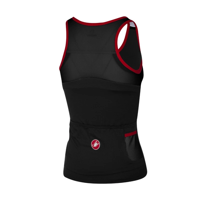 Top Castelli Solare Negro Rojo Mujer 4 Top Castelli Solare Negro Rojo Mujer - Imagen 2